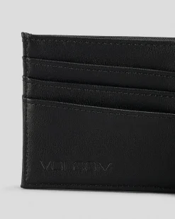 Volcom Slim Stone Wallet Black Clearance