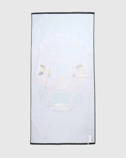 Salty Life Smashed Crab Beach Towel Black Clearance