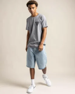 Lucid Smeared T-Shirt Lt Grey Acid Hot