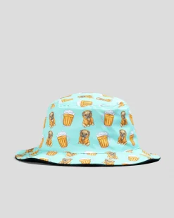 Lucid Smug Pug Bucket Hat Pastel Blue/black Discount