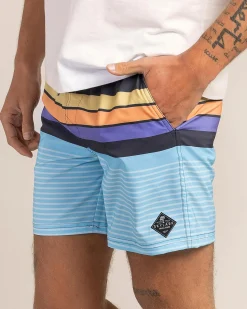Skylark Solarcrest Elastic Waist Board Shorts Blue/ Multi Clearance