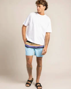 Skylark Solarcrest Elastic Waist Board Shorts Blue/ Multi Clearance
