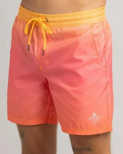 Skylark Solaris Elastic Waist Shorts Yellow/ Pink Fade New