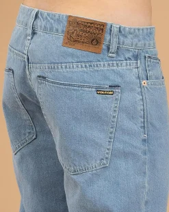 Volcom Solver Denim Jeans Camper Blue Discount