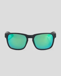Sin Eyewear Spartan Polarised Sunglasses Matt Black/ Green