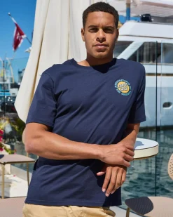 Santa Cruz Speed MFG Dot Puff T-Shirt Navy Discount