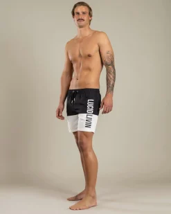 Lucid Split Elastic Waist Shorts Black New