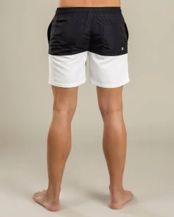 Lucid Split Elastic Waist Shorts Black New