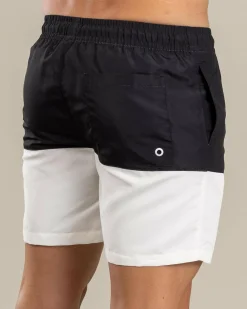 Lucid Split Elastic Waist Shorts Black New