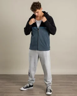 Rip Curl Split Peak Zip Thru Hooded Fleece Black/grey Outlet