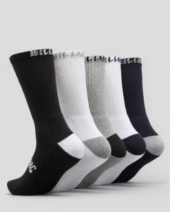 Billabong Sports Socks 5 Pack Multi New