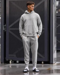 Nike Sportswear Club Hoodie Dark Grey Heather/matte Silver/white