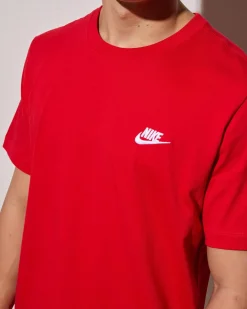 Nike Sportswear Club T-Shirt University Red/white New