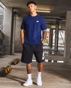 Nike Sportswear Club T-Shirt Mightnight Navy/ White Clearance