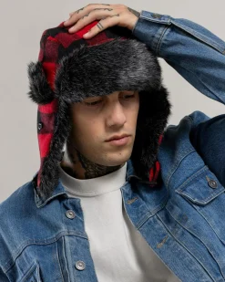 Dexter Spotter Trapper Hat Red/black Outlet