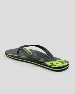 DC Shoes Spray Graffik Thongs Grey/black/lime Sale