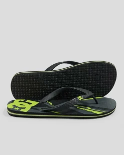 DC Shoes Spray Graffik Thongs Grey/black/lime Sale
