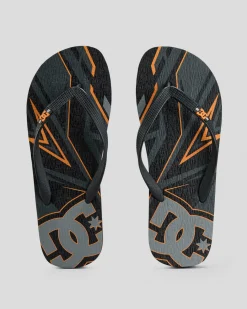 DC Shoes Spray Graffik Thongs Grey/black/orange Online