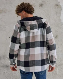 Dexter Spur Long Sleeve Flannel Shirt White / Black/ Tan Best