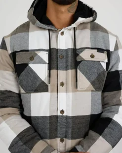 Dexter Spur Long Sleeve Flannel Shirt White / Black/ Tan Best