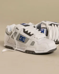 DC Shoes Stag Shoes White/blue/grey Sale
