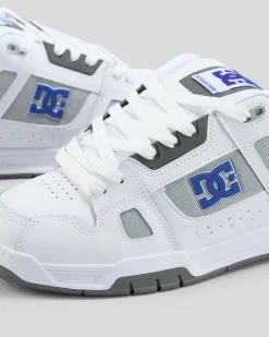 DC Shoes Stag Shoes White/blue/grey Sale