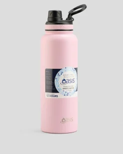 Oasis Stainless Steel 1.1L Challenger Drink Bottle Pink Outlet