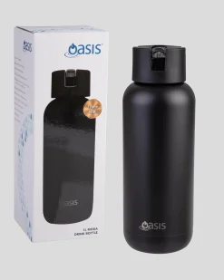 Oasis Stainless Steel Moda Drink Bottle Black