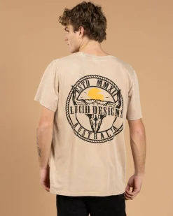 Lucid Stampede T-Shirt Sand Acid Best