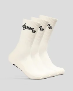 S-Double Standard Shawn Socks 3 Pack White