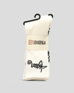 S-Double Standard Shawn Socks 3 Pack White