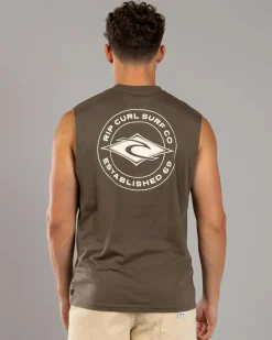 Rip Curl Staple Muscle Tank Rock New