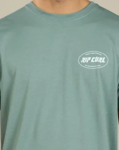 Rip Curl Staple Oval T-Shirt Blue Lagoon