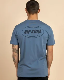 Rip Curl Staple Oval T-Shirt Bluefin Hot