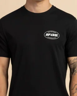 Rip Curl Staple Oval T-Shirt Black Best