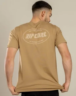 Rip Curl Staple Oval T-Shirt Dark Khaki