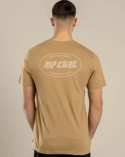 Rip Curl Staple Oval T-Shirt Dark Khaki