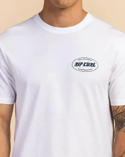 Rip Curl Staple Oval T-Shirt White Clearance