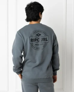 Rip Curl Stapler Crew Sweatshirt Pine Night Outlet