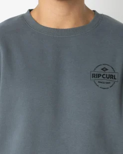 Rip Curl Stapler Crew Sweatshirt Pine Night Outlet