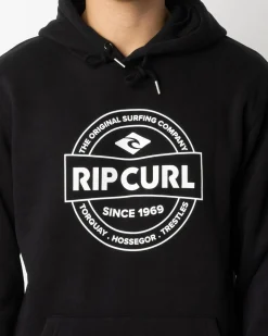 Rip Curl Stapler Hoodie Black Outlet