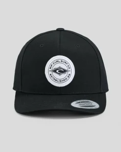 Rip Curl Stapler Snapback Cap Black New
