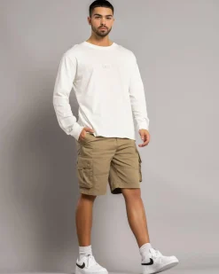 Lucid Stationed Walk Shorts Washed Tan New