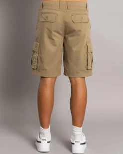 Lucid Stationed Walk Shorts Washed Tan New