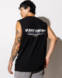 Silent Theory Stayin' Ahead Muscle Tank Washed Black Best