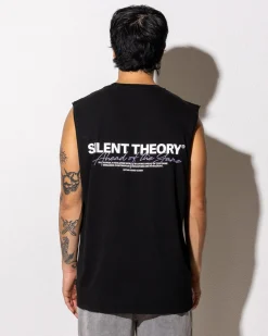 Silent Theory Stayin' Ahead Muscle Tank Washed Black Best