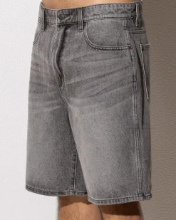 Wrangler Steezy Relaxed Denim Short Black Top Grey Hot