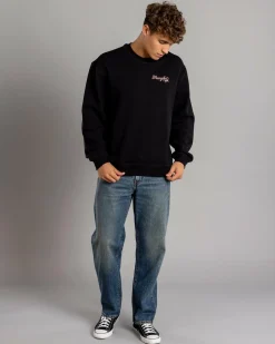 Wrangler Stinger Slouch Sweatshirt Black Outlet
