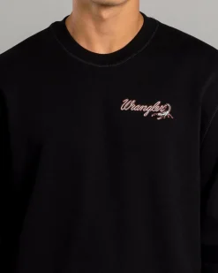 Wrangler Stinger Slouch Sweatshirt Black Outlet