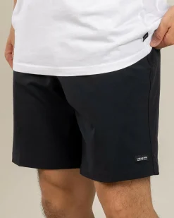 Volcom Stones Hybrid Elastic Waist Shorts Black New